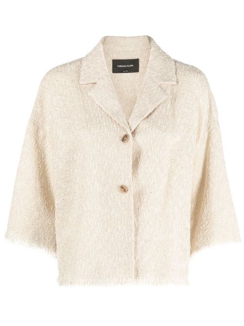V-neck jacket - Neutrals