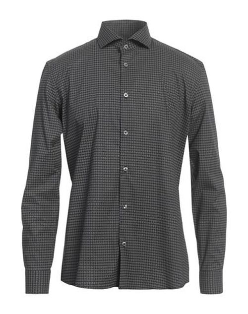Man Shirt Black Size 15 Cotton, Elastane