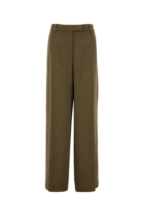 Acetate-Viscose Trousers — Khaki