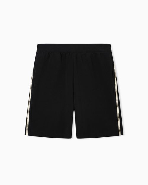 Logo Series cotton-blend interlock Bermuda shorts