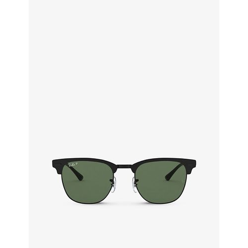 Ray-Ban | Mens Black RB3716 Clubmaster Metal Square Sunglasses | Realry