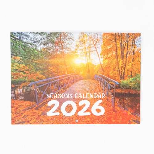 TEMU Evelay 2026 Calendar – Month-to-view Wall Planner a4 Closed / A3 Open – Stunning Seasonal Scenery – Family & Office Organizer