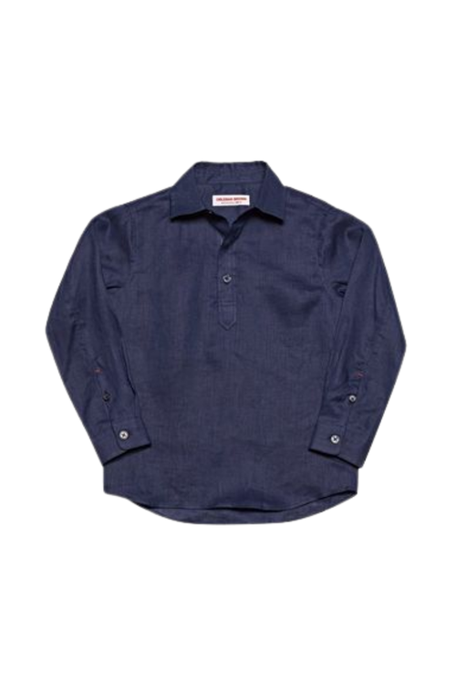 Linen Shirt — Navy
