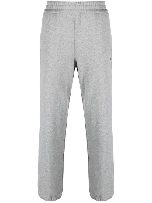 Zegna logo-embossed cotton track pants - Grey