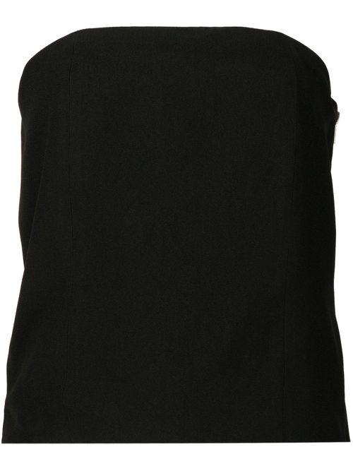 Sofa crepe bandeau top - Black