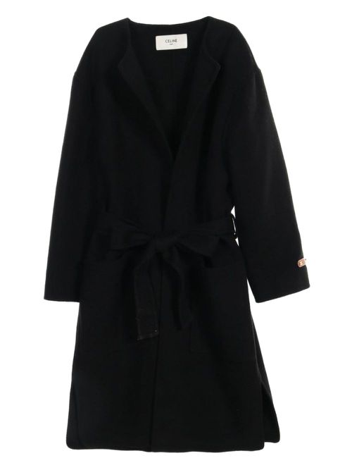 2010s cashmere coat - Black