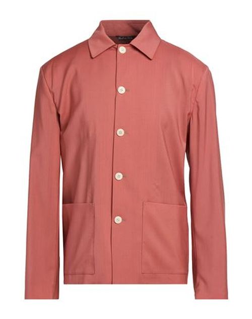 Man Shirt Rust Size 38 Virgin Wool