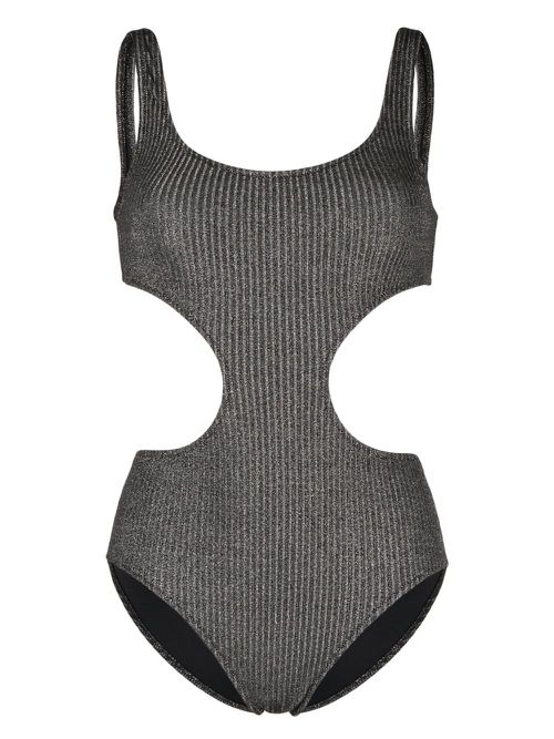 Ribbed-knit swimsuit - Black