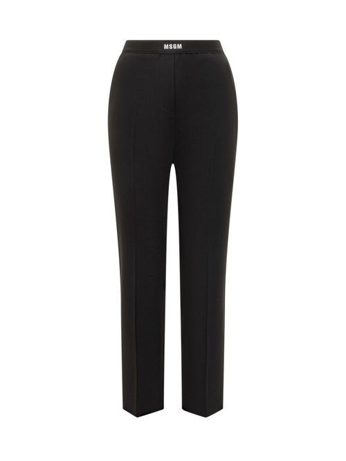 Black Straight Flat Front Pants