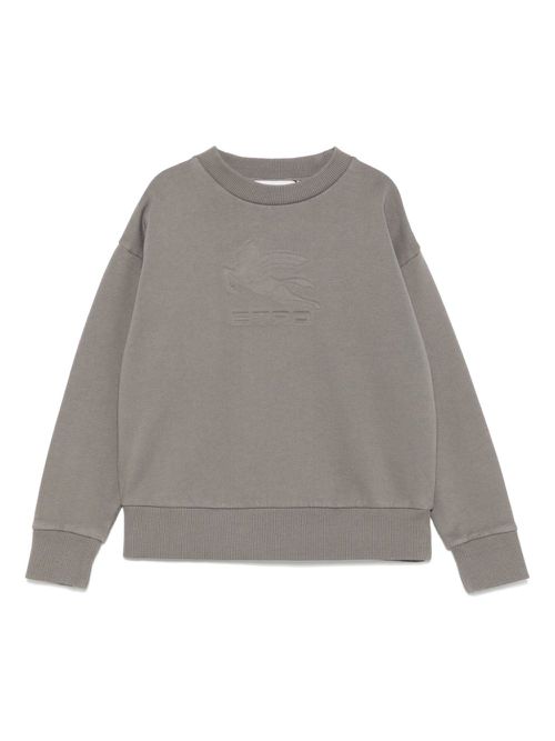 Pegaso-motif sweatshirt - Grey