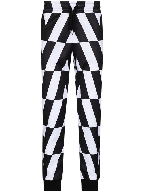 Optical Print Joggers — Black
