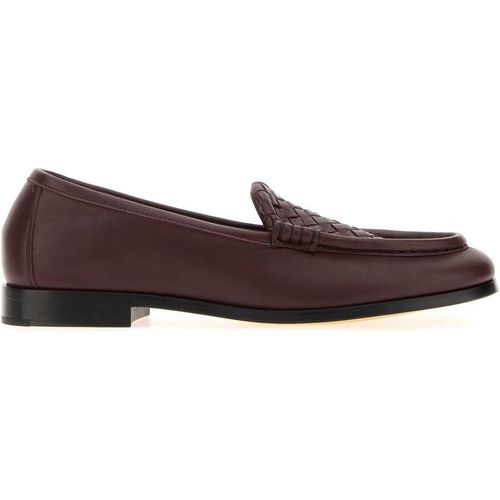Bottega Veneta Burgundy Leather Silenzio Loafer