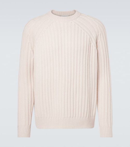 Ribbed-knit wool and cashmere sweater