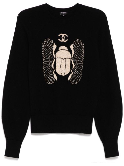 2001 CHANEL cashmere knit - Black