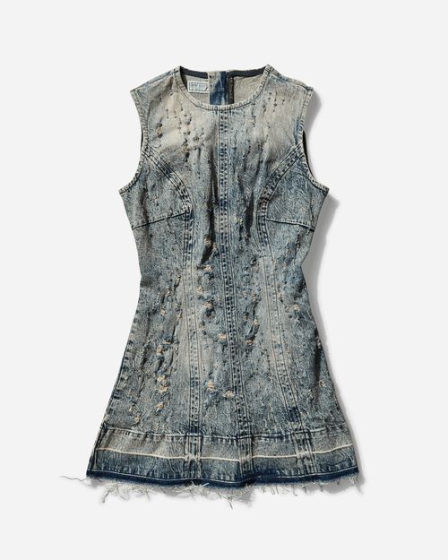 Women s Distressed Mini Dress Flight Sanded Wash