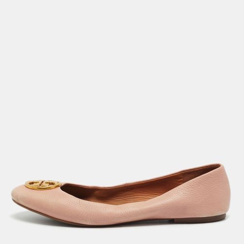 Tory Burch Minnie 39.5 Pink Leather Ballet Flat