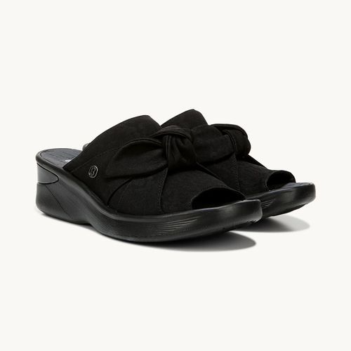 For Shoes Smile Wedge Sandal Black Cheetah Fabric