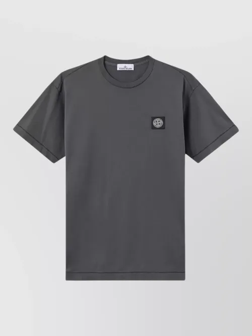 Stone Island - t shirt crew neck ribbed neckline