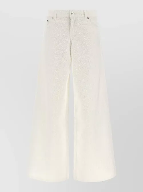 Stella Mccartney - jeans trousers boucle wide leg pocket