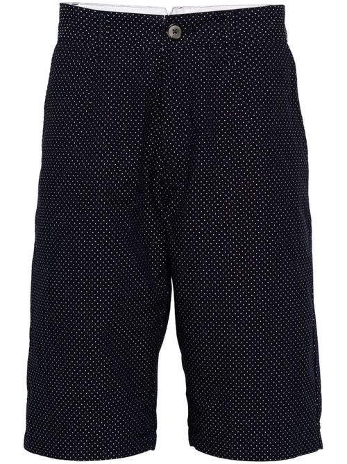 The Crusade polka-dot cotton shorts - Blue