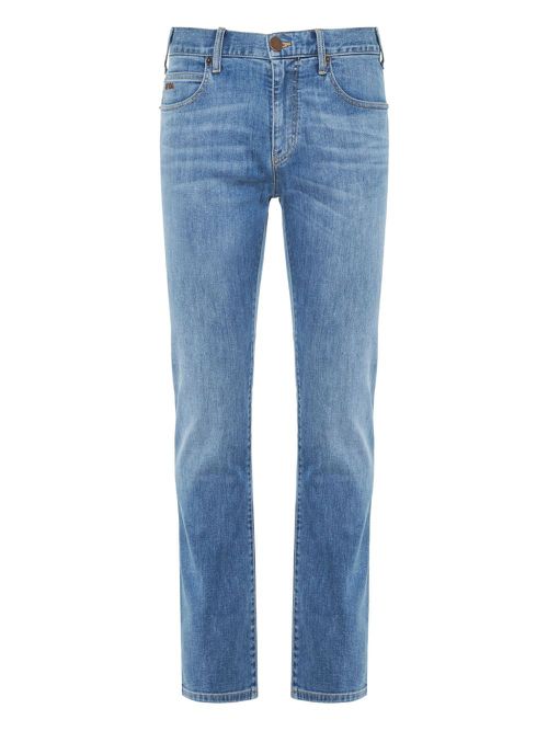 Emporio Armani logo-patch jeans - Blue