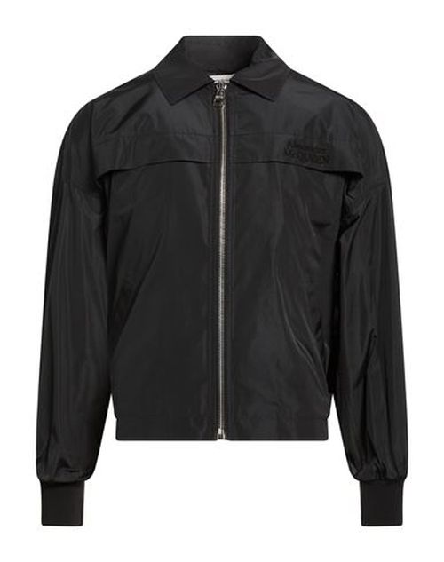 Man Jacket Black Size 16 Polyester, Silk, Polyamide