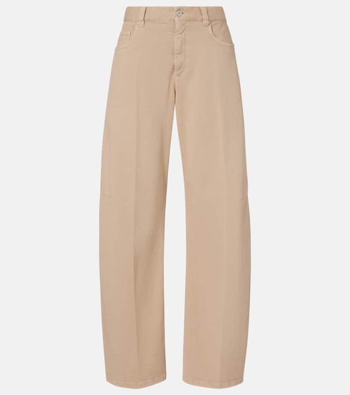 Mid-rise wide-leg jeans