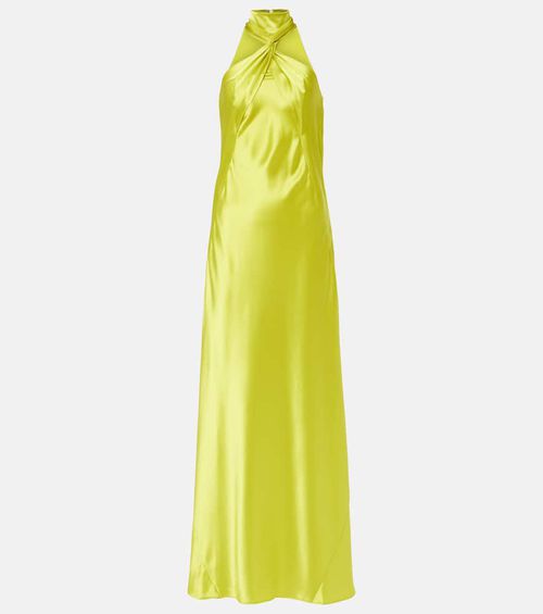 Portico halterneck satin gown