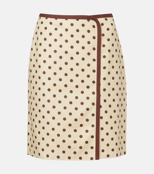 Bowie linen and cotton wrap skirt