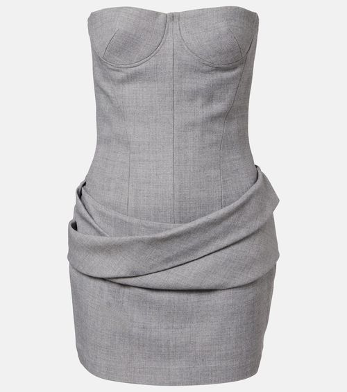 Draped bustier dress
