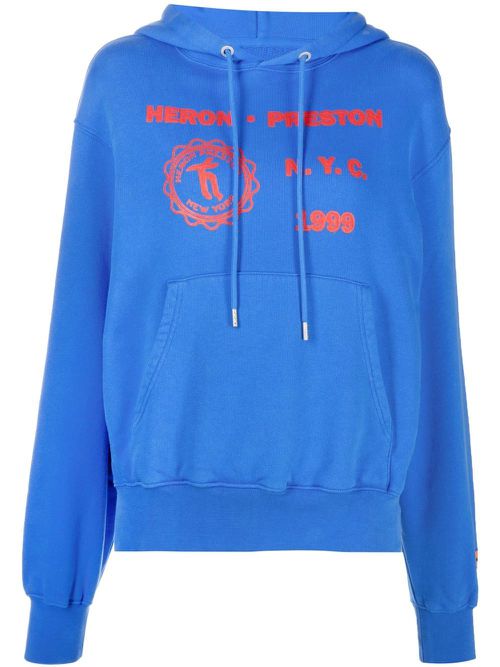 Medieval graphic-print hoodie - Blue