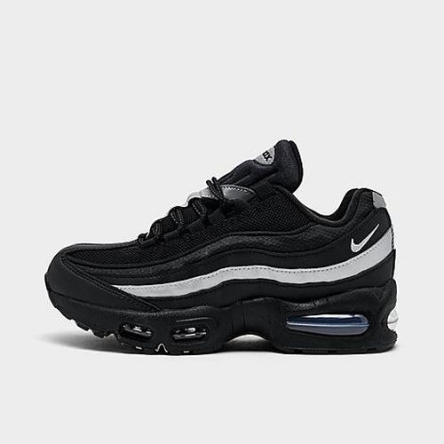 Big Kids Air Max 95 Casual Shoes in Black/Metallic Silver/Black