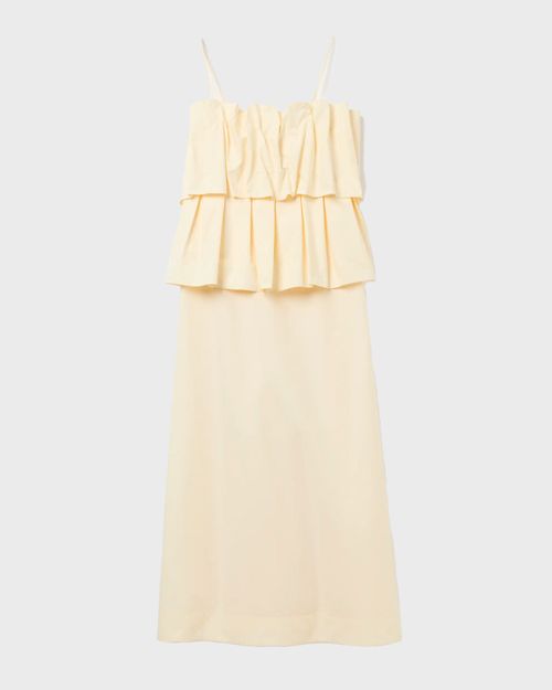 Dagmar Dress Sculpted Strap White