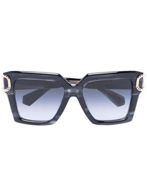VLogo Signature square-frame sunglasses - Black