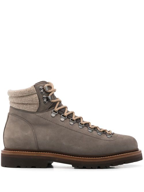 Lace-Up Leather Mountain Boots - Men's - Calf Leather/Rubber