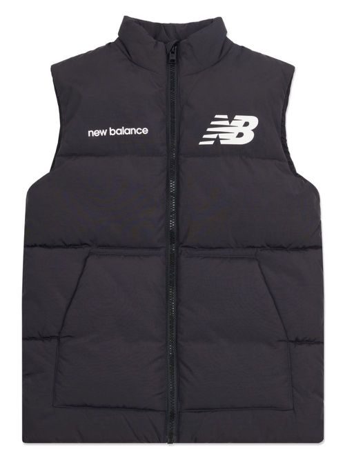 Logo-print gilet - Black