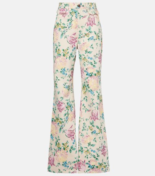 Chloé Floral high-rise flared jeans