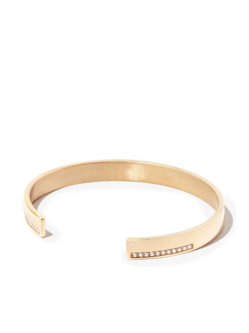 18kt yellow gold ribbon diamond bracelet