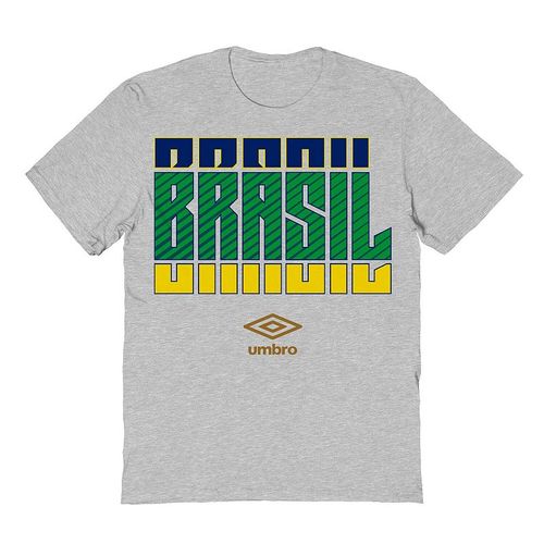 Men's Umbro Brasil Country Stack Graphic Tee, : arge, Sport Gray