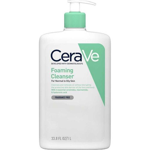 Cerave Foaming Cleanser With Niacinamide For Normal To Oily Skin