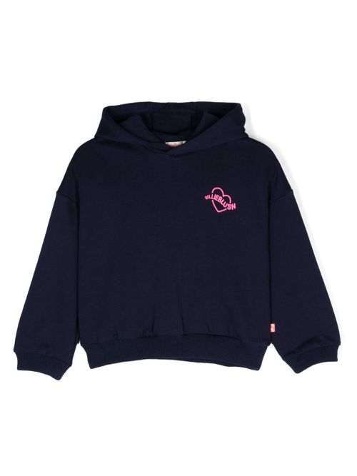 Logo-print hoodie - Blue