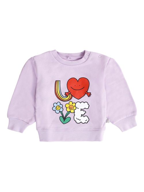 Cartoon-print sweatshirt - Purple