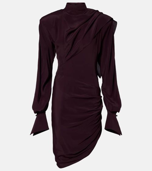 Draped asymmetric minidress