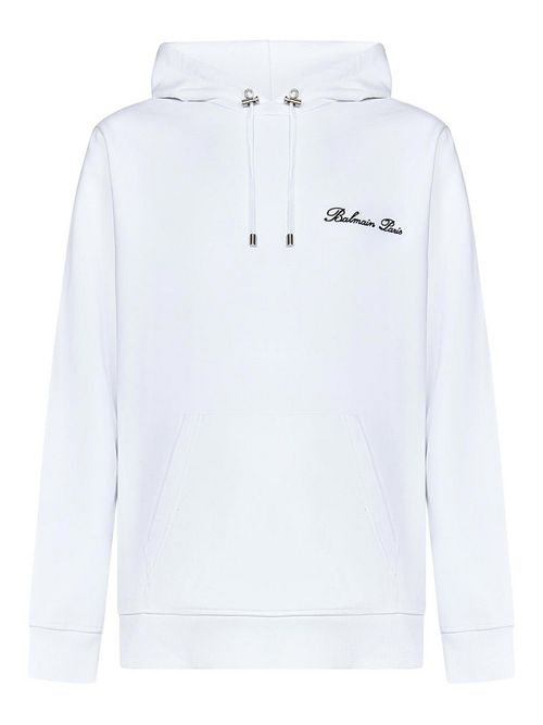 Iconic White Cotton Hoodie