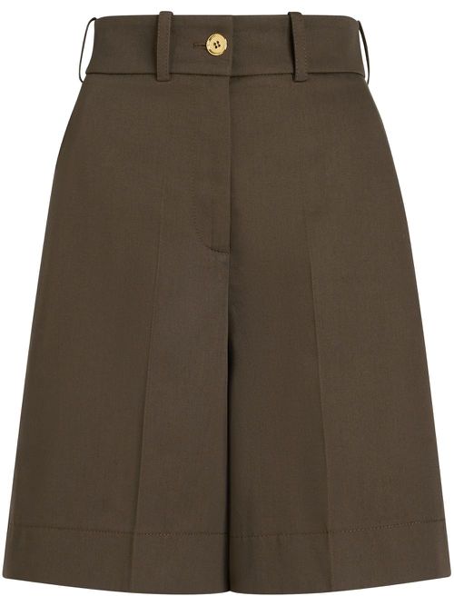 Gabardine bermuda shorts - Green