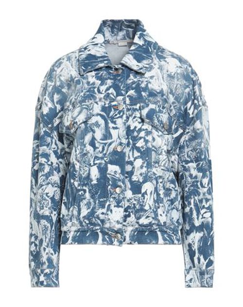 Woman Denim outerwear Blue Size S Cotton, Elastane