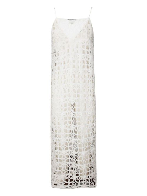 Stefano Mortari crochet midi dress - White