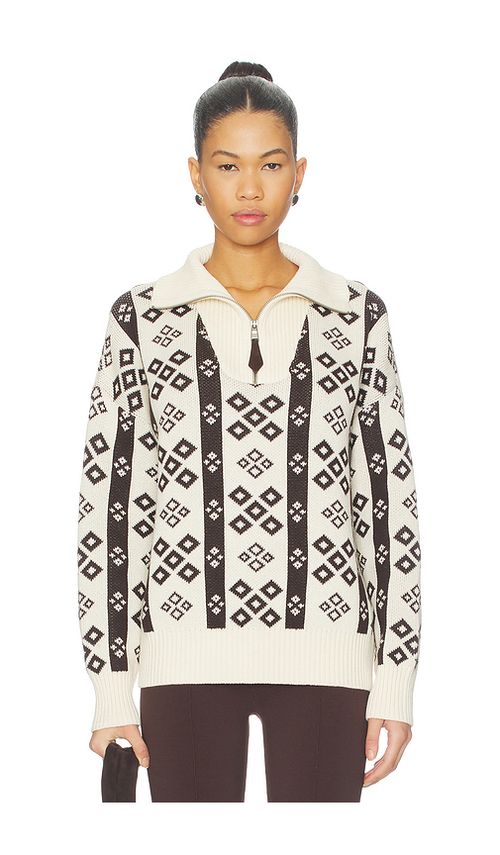SIEDRES Geneva Sweater in Cream, Brown. - L also in M
