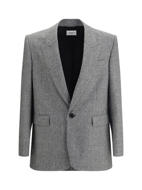 Prince De Galles Wool Flannel Blazer