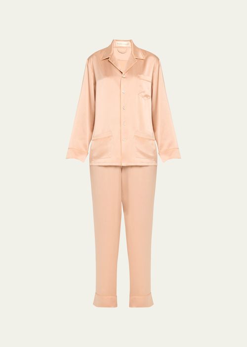 Yves Beaded Silk Pajama Set